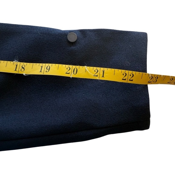 Tibi Structured Crepe Button Detail Shift Dress Navy Size 4 Career Cocktail EUC - Picture 9 of 13